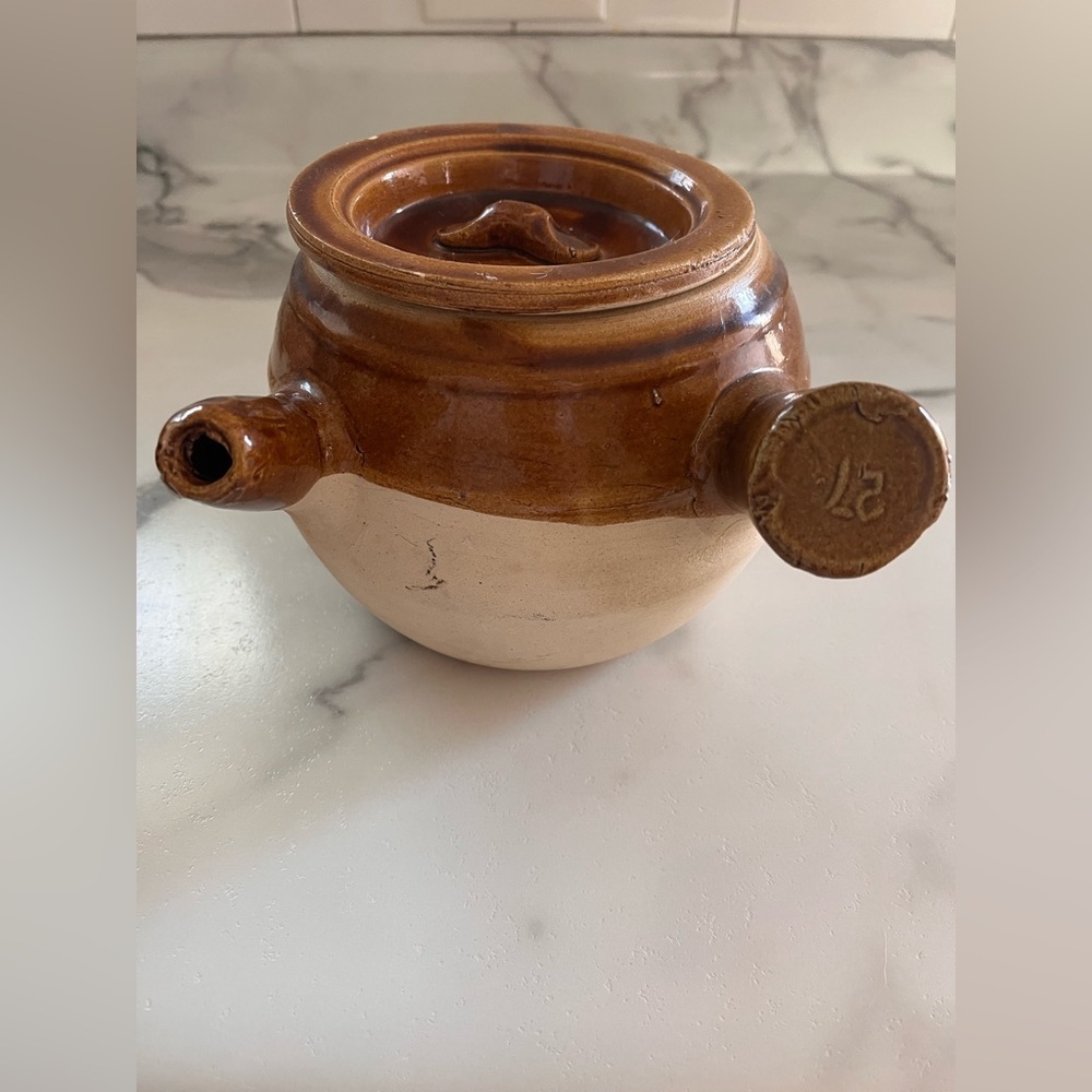 Rare Vintage Japanese Handmade Clay Pottery Teapot with Sidespout